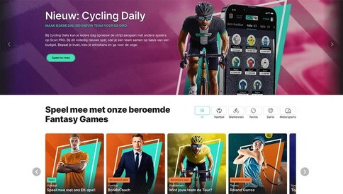 Cycling Daily op de startpagina van Scori PRO